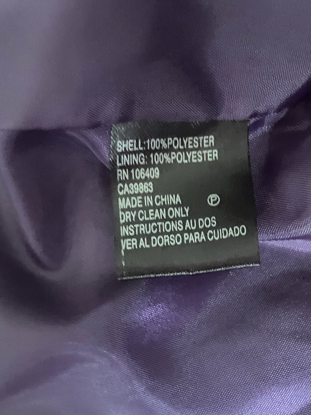 Tahari Arthur S Levine Jacket Blazer Purple Double Breasted 8P - Picture 10 of 15